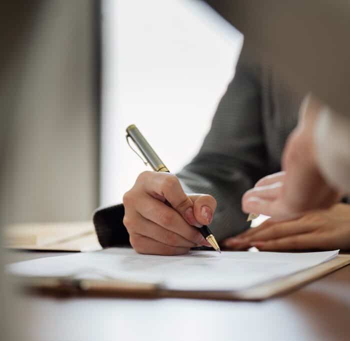 signing at denver title company